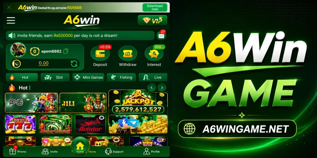 A6win Game App banner