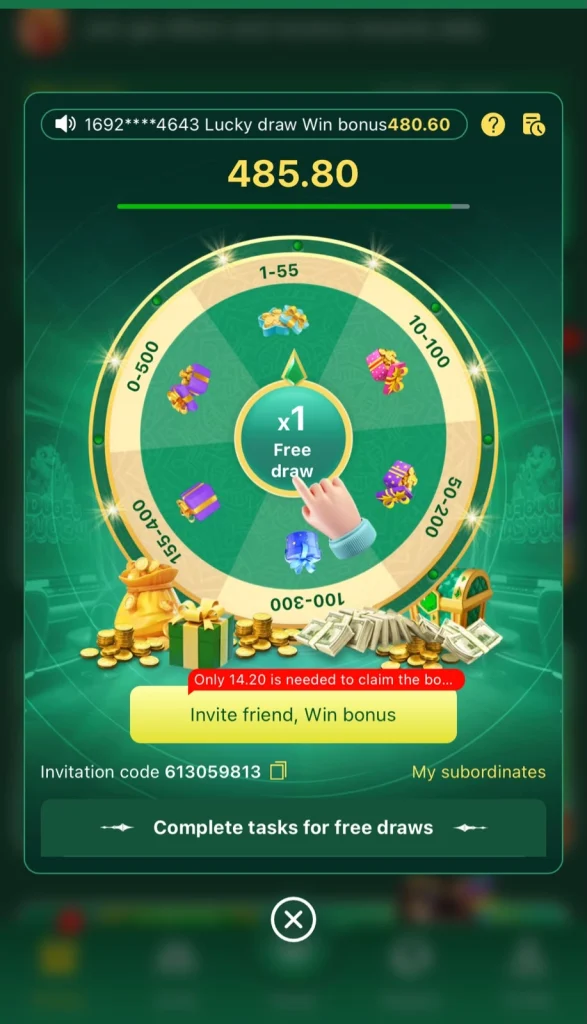 free spin in game
