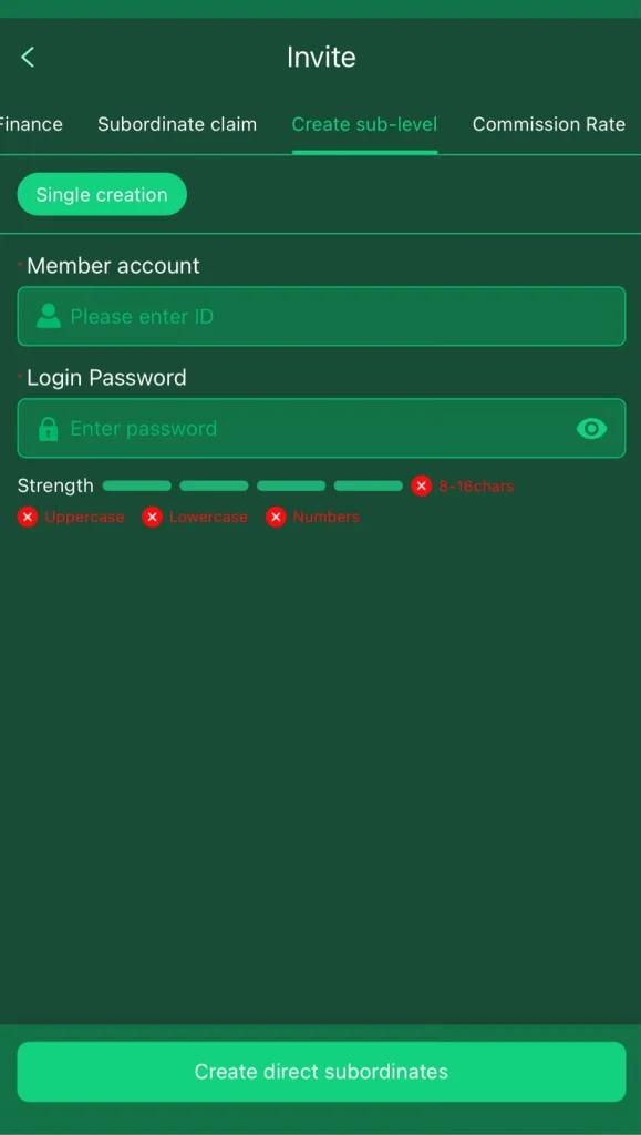 use mobile number